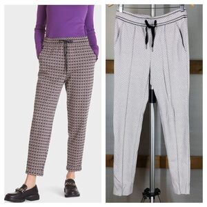 Marc CAIN Pink Black Drawstring Trousers Sz N2 /US‎ Sz 6